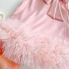 Nuovo Vestito Estivo Principessa con Fiocco per Neonate - Dolce Gonna in Rete, Set Stile Coreano