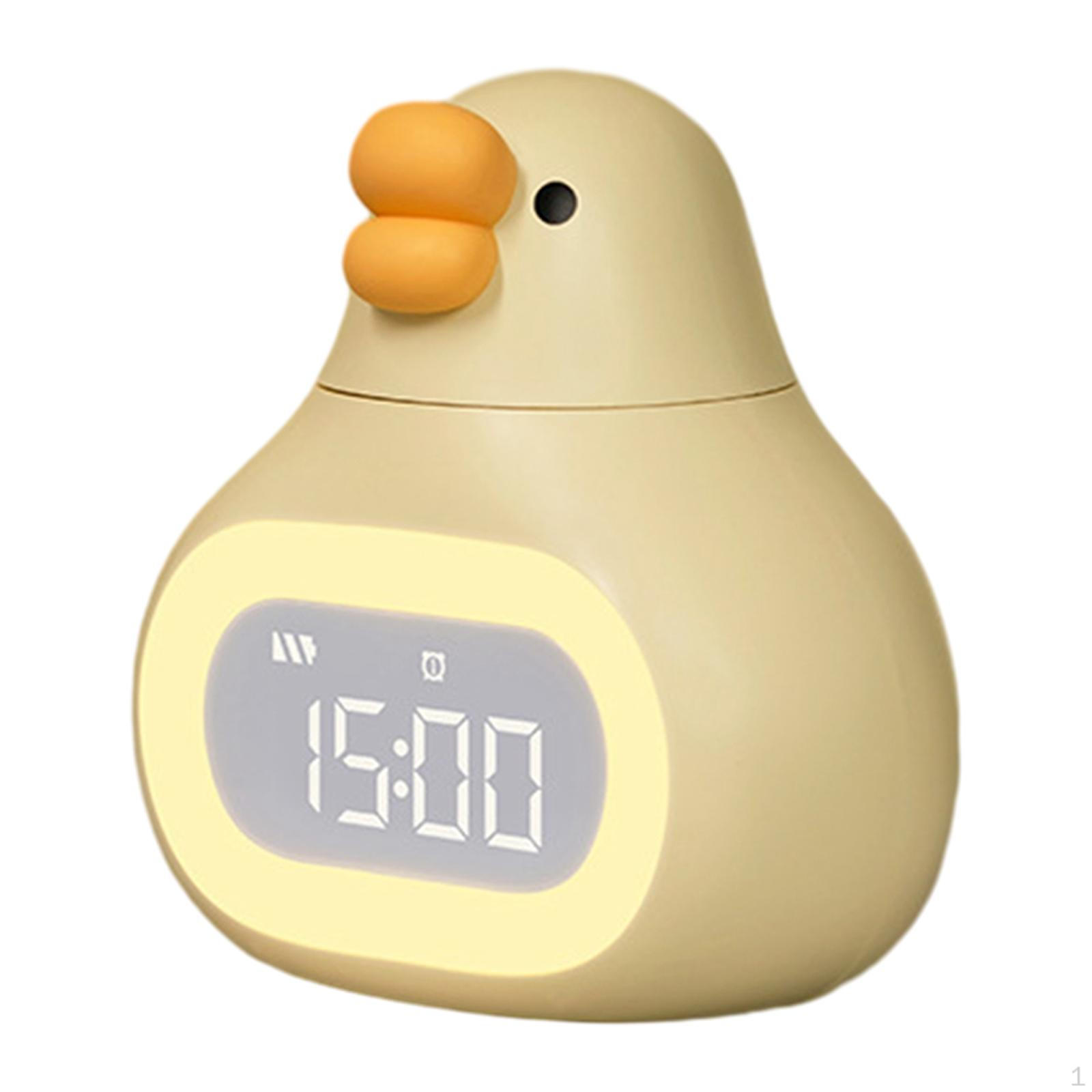 

Мультяшный цифровой будильник для детей, перезаряжаемый, тренировка сна для детской комнаты жёлтый