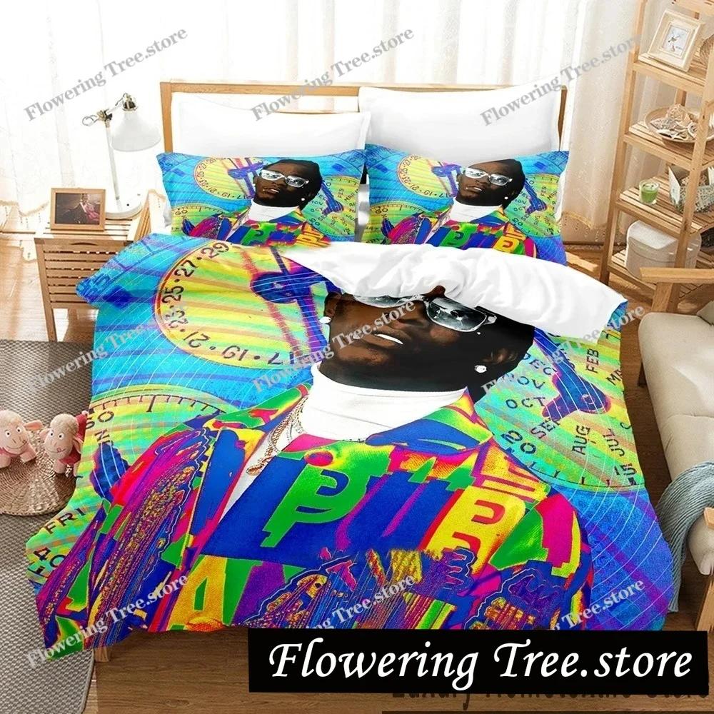 3D Print Young Thug Rapper Bedding Set Boys Girls Twin Queen King Size Duvet Cover Pillowcase Bed boys Adult Home Textileextile