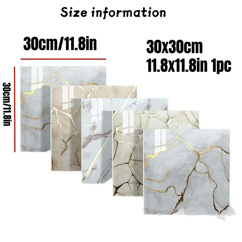Gold Studded Collage Imitate Tile Wall Stickers for Kitchen Backsplash Bathroom and Living Room Decor Self Adhesive Foam Sticker