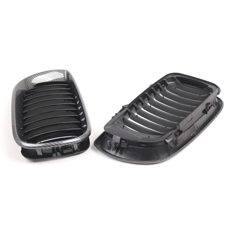 Front Kidney Grille Replacement For BMW 3 Series E46 320I 325I 325Xi 4Door 2002-2005 Carbon Fiber 51137030545 51137030546