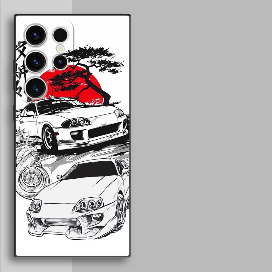 JDM Sport COOL Car Case for Samsung Galaxy S26 S21 FE S10 S9 S23 S24 Plus S20 S25 Ultra Note 20 Ultra 8 9 10 Funda Phone Cover
