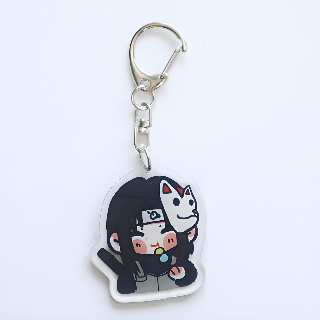 Anime Cartoon Naruto Uchiha Itachi Obito Madara Shisui Hyga Neji Nara Shikamaru Deidara Acrylic Keychain Gifts 5Cm