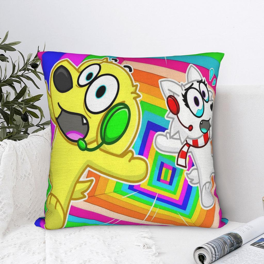Federe Cuscino Quadrato Superdog Tylers Snowi Foxs Poliestere Divano Carino Cartone Animato Custodia Cuscino Decorazione Divertente Federa Cuscino 45*45