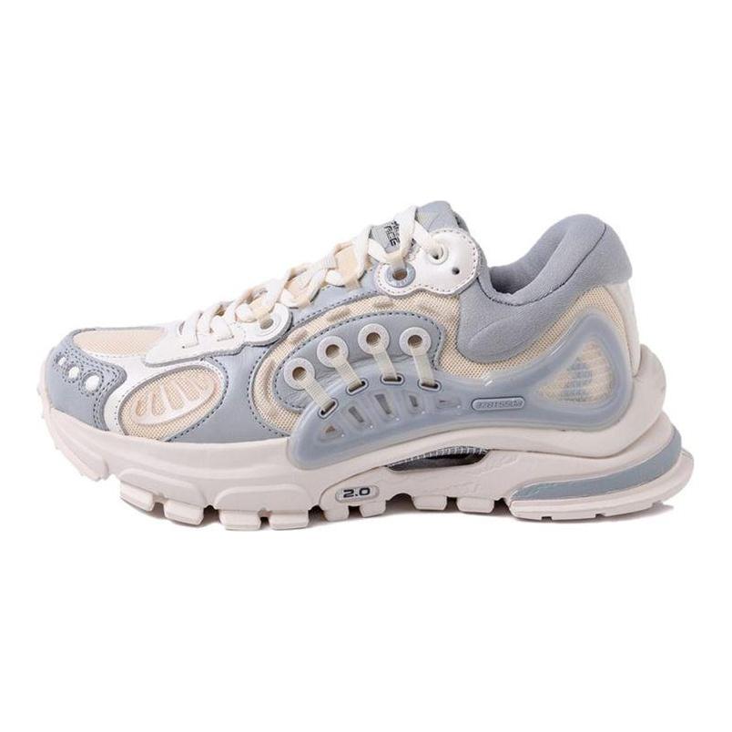 Li Ning 2021 Spring Summer Paris Fashion Week Show Edition Lijun Ace 2 Durable Comfortable Sneakers Women Sneakers Apricot Gray ARHR092-3