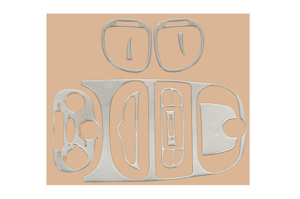 

Накладки на панель (Meric, 2001-2024) Алюминий для Peugeot 206