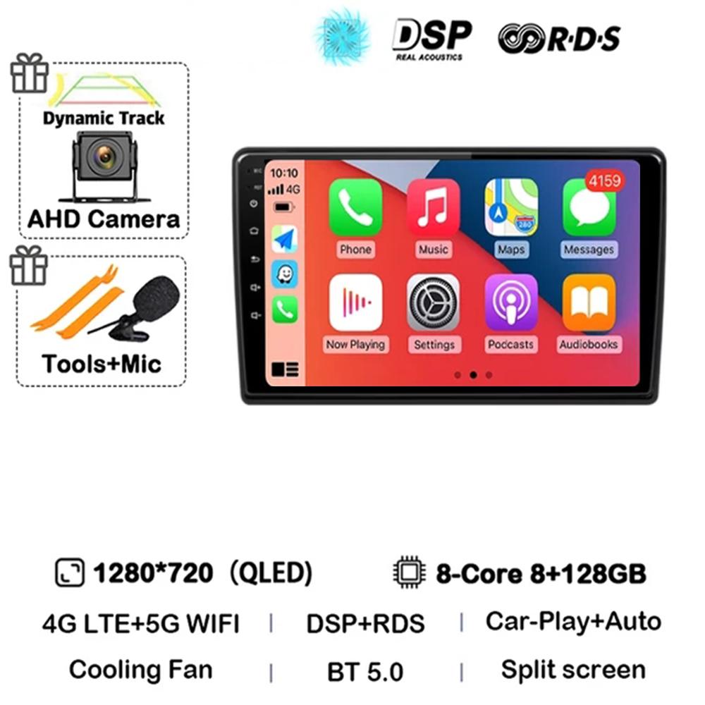 Android 14 Multimedia Video Player Car Radio GPS CarPlay Stereo Sound 2007-2015 Model For Hyundai H1 II 2TQ Supporting 4G 2K