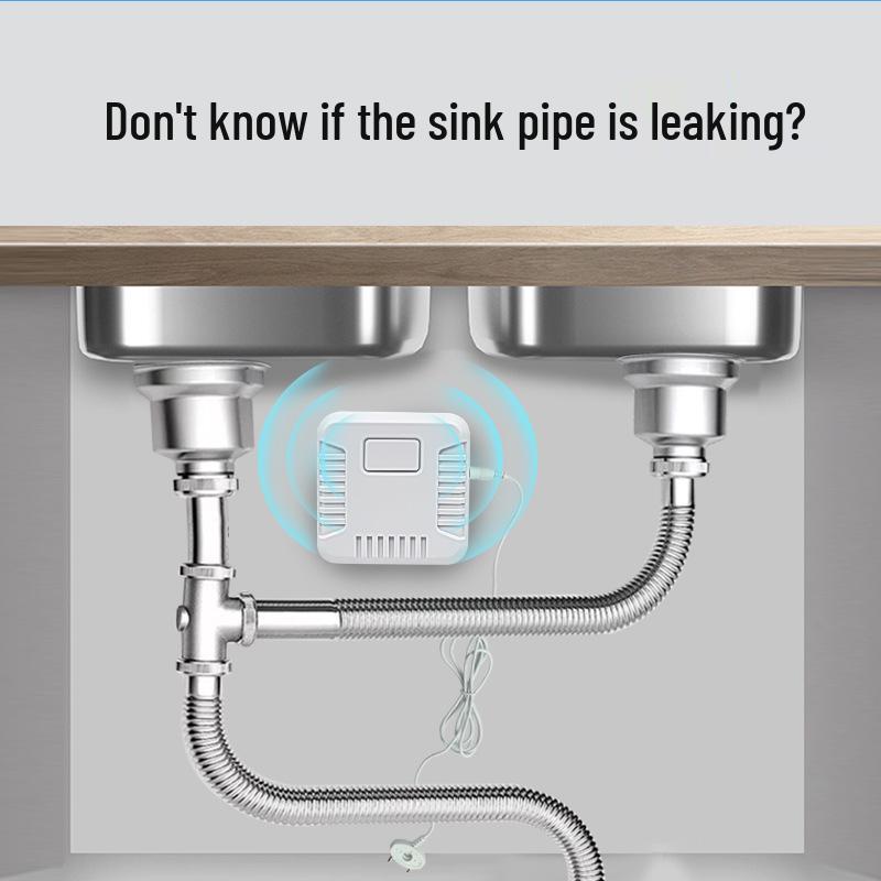 Waterproof Household Leak Alarm for Kitchen Sink - Water Immersion Detector and Level Reminder
