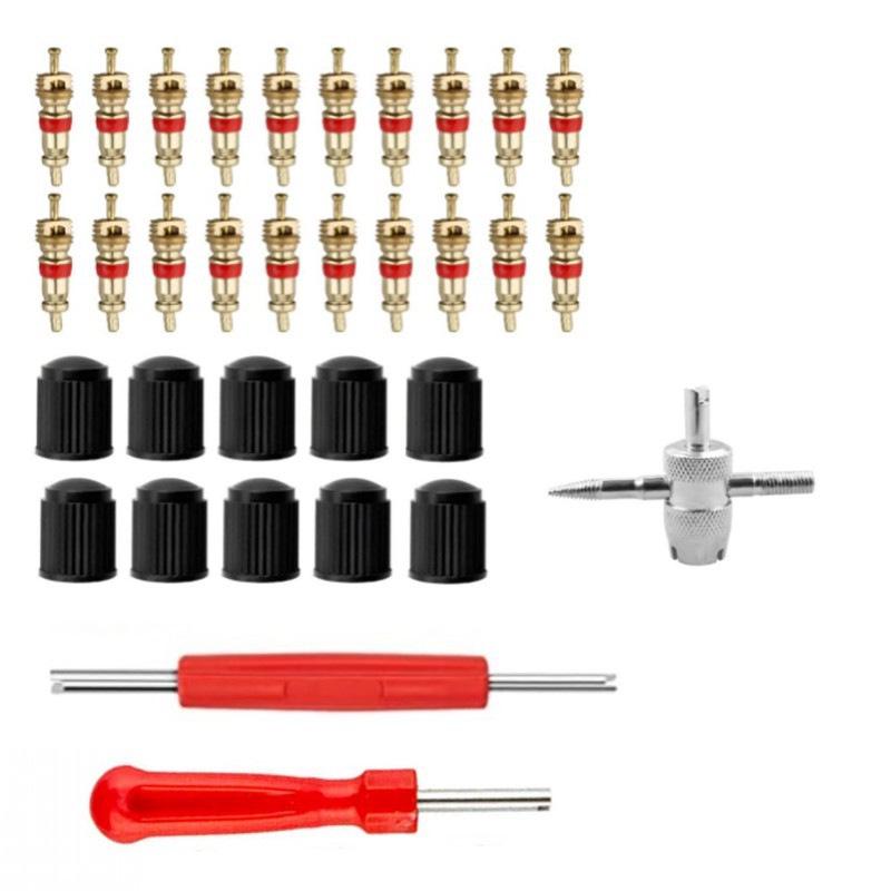 Electric Car Tire Valve Core Wrench Set: Four-in-One Repair & Installation Tool