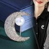 Moon Brooch Women's Simple Anti-light Corsage Shirt Fixed Decoration Clothing Accessories Pin Collar Dress
