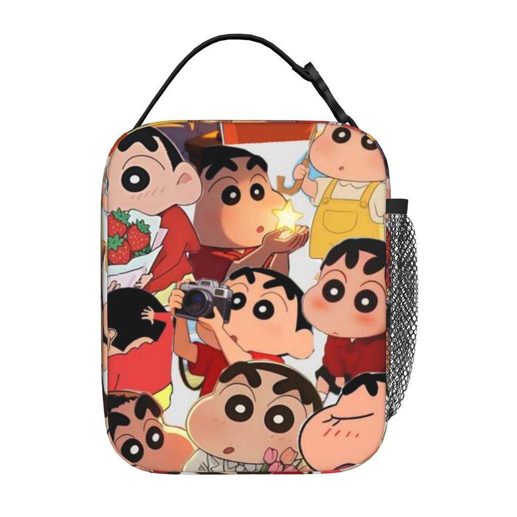 Back To School Season Crayon Shin-chan Food Bag Naughty Shin Boy (9) Washable Casual Daily Food Storage Lunch Bag