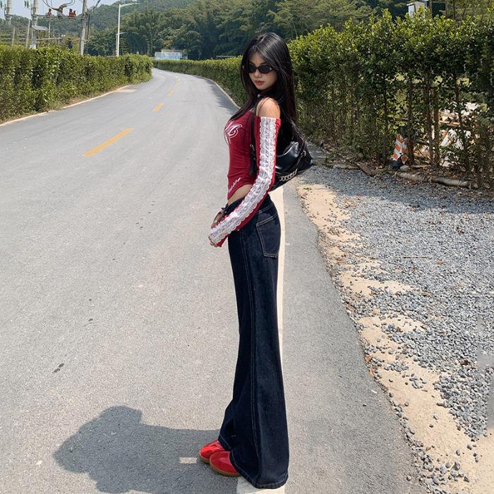 

Женские джинсы осень-зима плюс бархат для женщин осень-зима слегка расклешенные джинсы для женщин осень-зима облегающие и тонкие XL