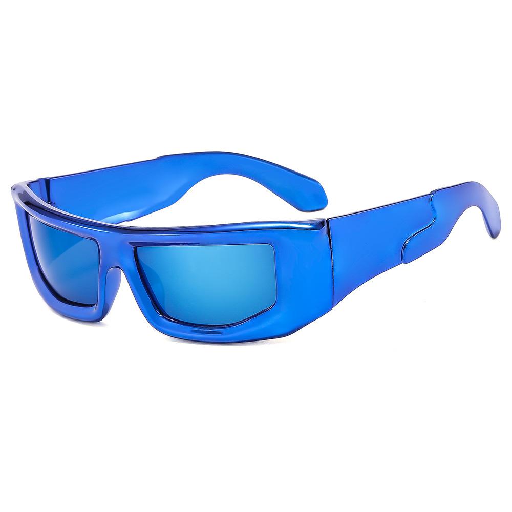 New Style Y2K Sun Glasses Fashion Trend Personalized Silver Cyberpunk Sunglasses Hip Hop Shape Eyeglasses