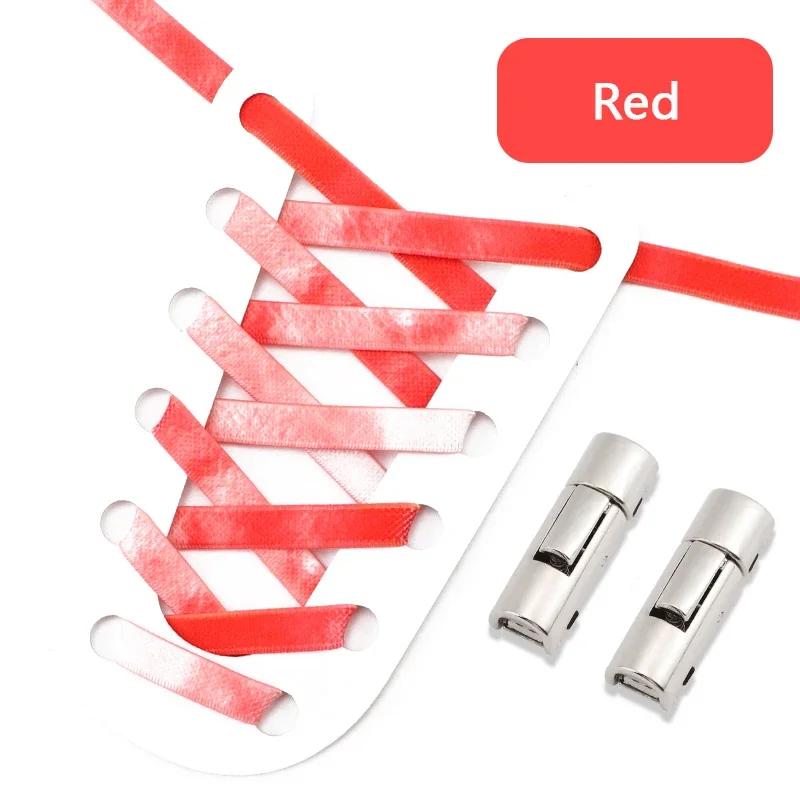 No Tie Shoelaces For Sneakers Elastic Shoe Laces Rainbow Precision Organization Metal Buckle Lock Lazy Shoelace Flat 17 Colors