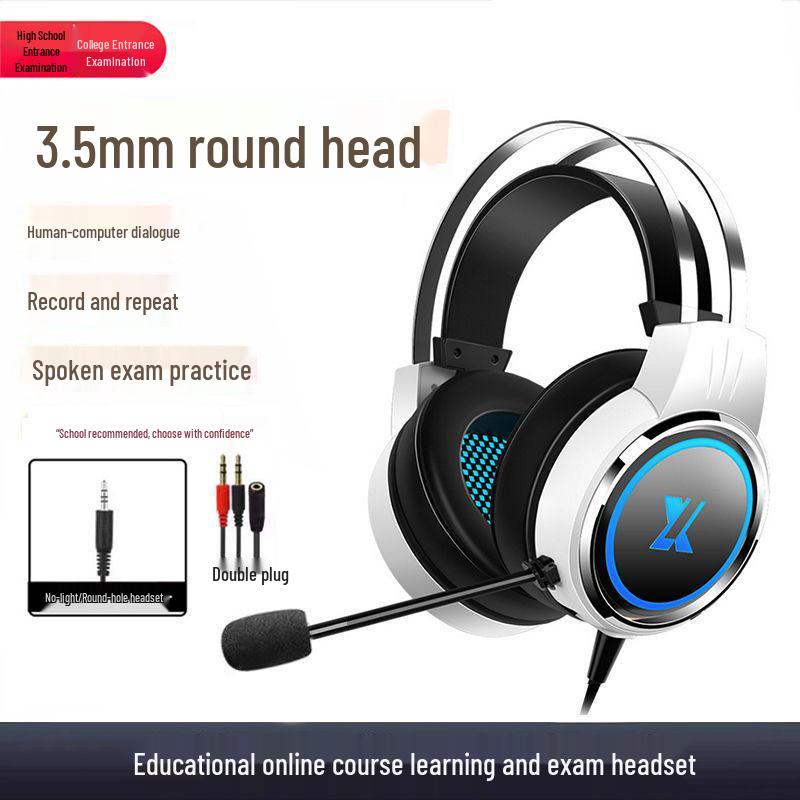 USB Over-Ear Headphones with Microphone for English Listening & Speaking Exams – Ideal for Middle & High School Online Classes