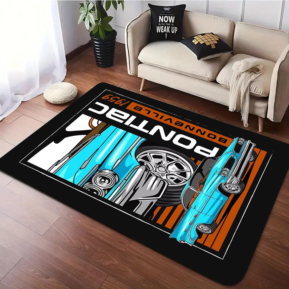 Vintage Japanese Manga Style Carpet for Living Room Bedroom J-DM Racing Car Retro Print Classic Cars Carpet for Home Decor Gifts