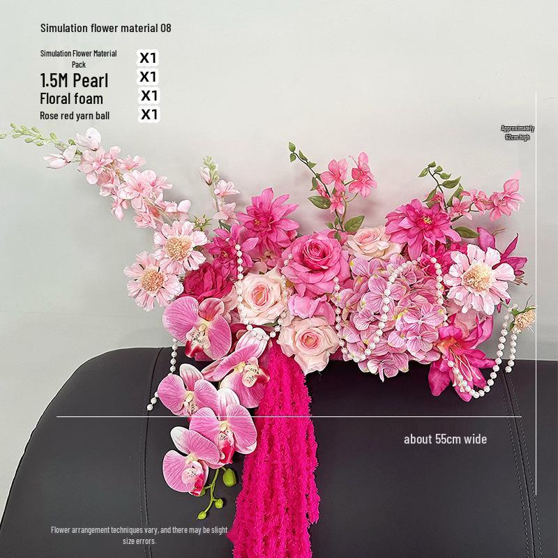 Romantic Wedding Aisle & Table Flower Arrangement: Floral Art Bouquet and Ornaments