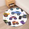 Truck Printed Round Rug Carpet Chair Rug Area Rug Entryway Doormats,for Office Chair Living Room Bedroom Kitchen Room.