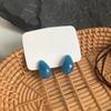 Trendy Simple Water Droplet Dangle Earrings for Women Blue Acrylic Small C Shape Drop Earrings Wedding Party Geometry Jewelry