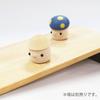 Komamugu Toys Wooden Acorn Toy Set Clear Acorn 1 Blue Acorn Made in Japan (1 Roller, Mushroom) [Wooden Toy] /