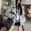 Amerikanischer Stil Mode Vintage Biker Lederjacke für Damen Herbst Lockerer Schnitt Vielseitig Trendig Lässige Oberbekleidung