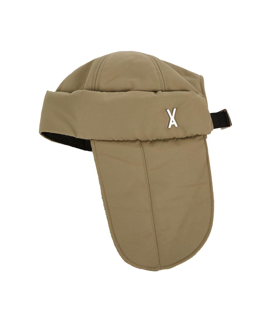 Bajal Heavy Padded Studded Logo Trooper Hat Beige