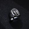 Retro “See No Evil” Adjustable Open Ring For Men Gothic Punk Edgy Silver-plated Copper  Biker Accessories Creative Gift