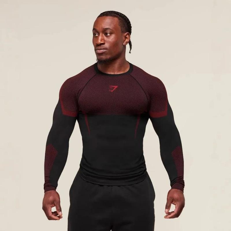 T-shirt da uomo a maniche lunghe con stampa a righe 3D, top da uomo comodo, traspirante e versatile