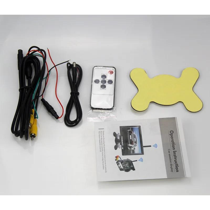 7-inch 2.4G Built-in Wireless Vehicle Display Truck Bus 12V-24V AV Input Backup View Camera Reversing Image Waterproof