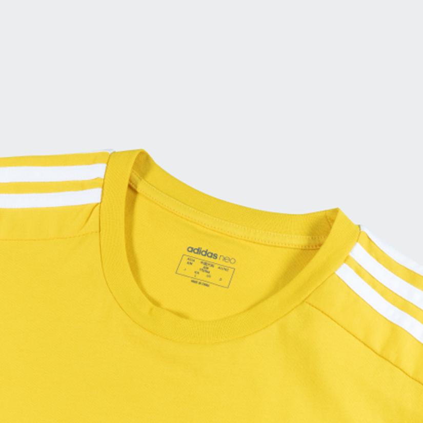 adidas Neo Casual Sports Round Neck T-Shirt Men Tops Yellow GJ5411