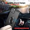Brushed Carbon Fiber Shockproof Phone Case for Nokia X10 X20 G10 G20 5.4 3.4 2.4 1.3 8.3 5G Magnetic Ring Stand Soft Silicone Phone Protective Cover
