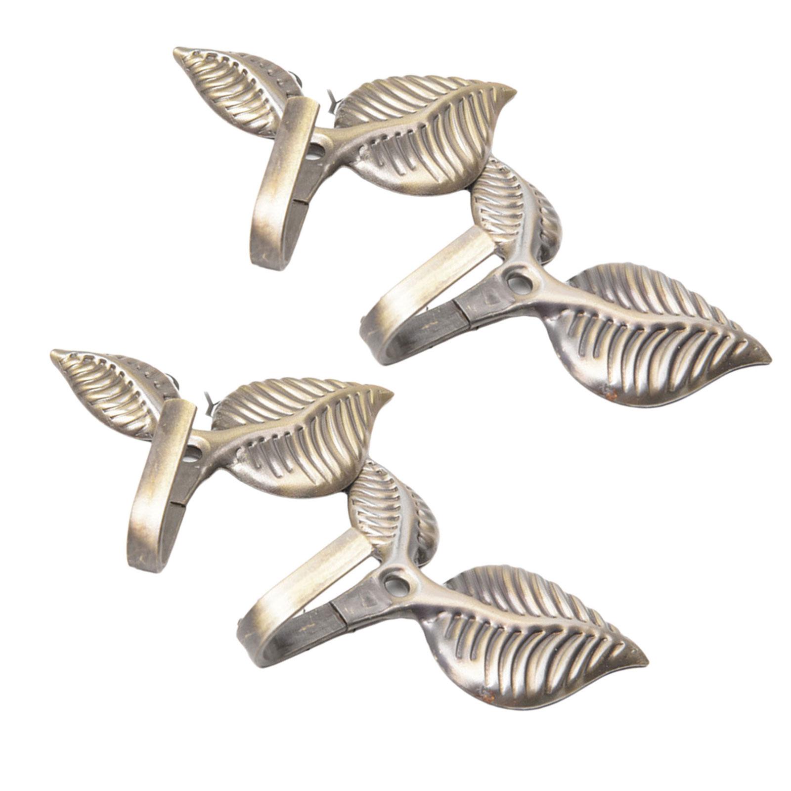 

4 шт. крючки для подхватов для штор, винтажные крючки для подхватов для штор в форме листьев, настенные крючки для подхватов для штор, вешалка для полотенец 4