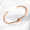 Metal Jade Love Knot Bracelet Titanium Steel Bracelet Open Rose Gold Hand Jewelry