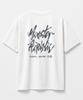 MONSTER REPUBLIC Синяя футболка с логотипом-камнем White_8116