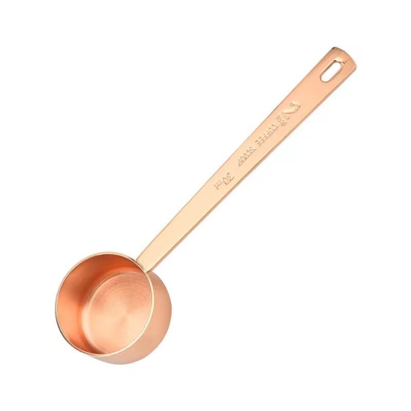 MDNG Rose Gold Engraved Stainless Steel Measuring Spoon Set