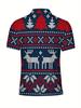 Christmas Print - Men'S Short-Sleeve Polo Shirt - Stylish And Easy Short-Sleeve, Buttoned, Casual Collar Polo Shirt, Fashionable And Versatile,