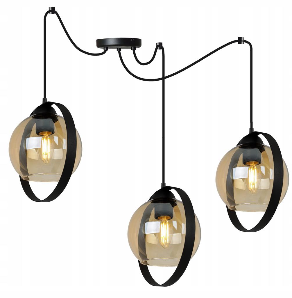 MODERN GLASS RING SPIDER HANGING LAMP