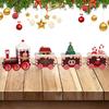 2025 Christmas Wooden Mini Train Decor Set Xmas Table Top Cute Mini Train Ornaments Navidad Noel Gifts Happy New Year 2026 Gifts