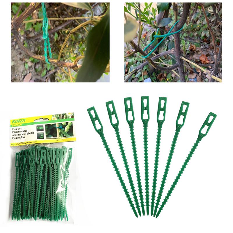 100pcs Reusable 13cm Plastic Plant Support Clips Clamps For Plants Hanging Vine Garden Greenhouse Vegetables Tomatoes Clips