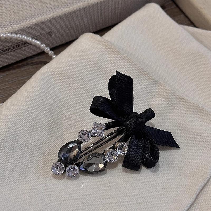 

1PCFashion Fabric Ribbon Hair Bow Hairpin for Women Girls Hair Clips Back Head Top Clip Female Hair Accessories