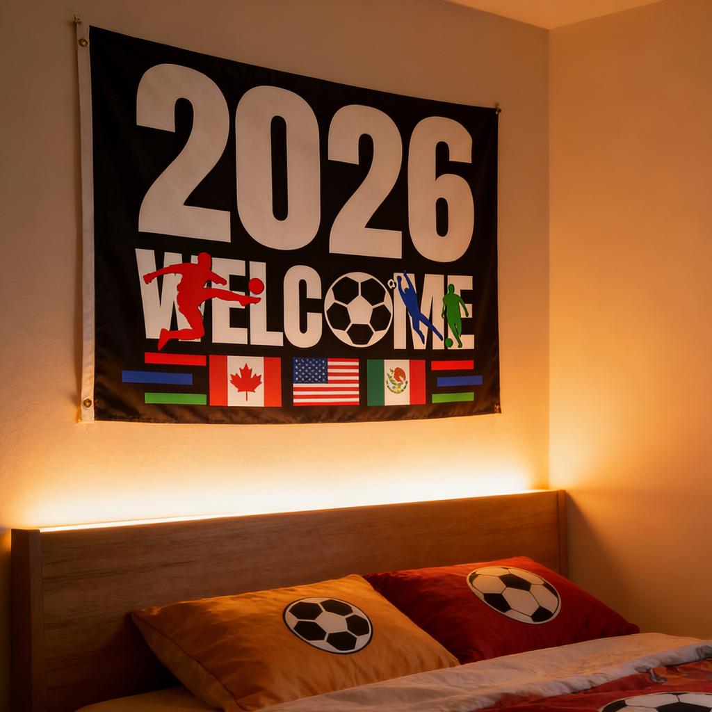 America Canada Mexico Friendship Flag Mexico American Flag Banners for 2026 Football Cup Decorations Hanging Decors Flag