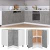 VidaXL Low Corner Cabinet "Lyon" Concrete Grey 75.5 X 75.5 X 81.5 Cm Engineered Wood 802493