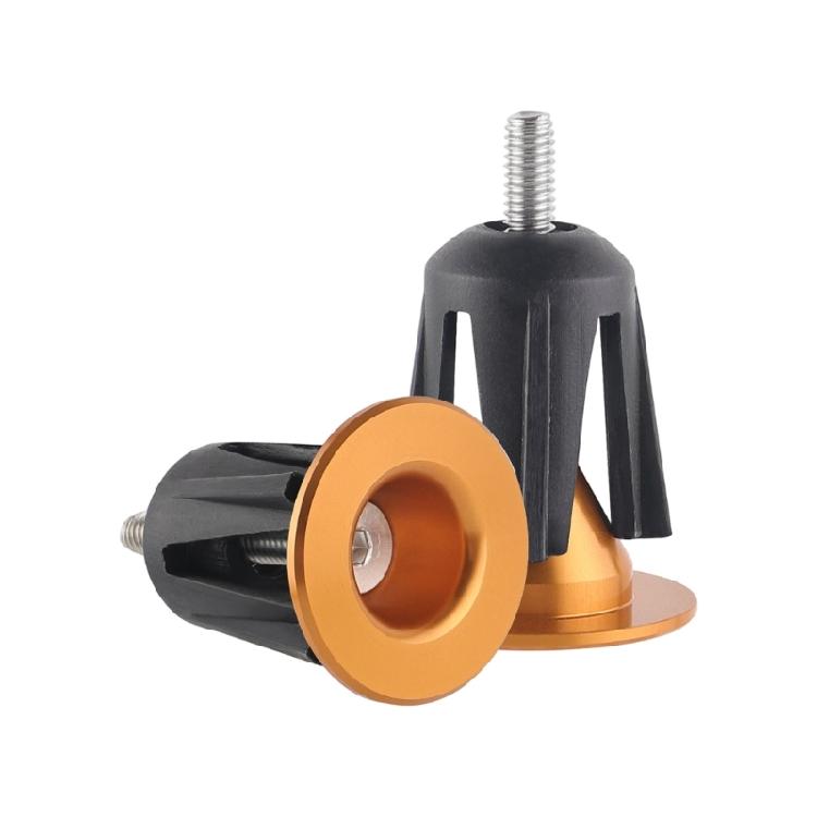 

1 Pair Road Bikes Accessory Aluminum Alloy Bike Handlebar End Plugs Bicycles Bar End Cap for Most Mountain Bicycles золотий