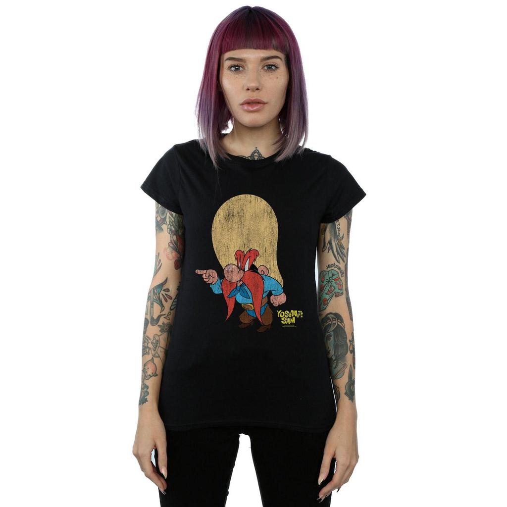 Looney Tunes Womens/Ladies Yosemite Sam Distressed Cotton T-Shirt