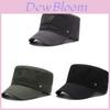 Cotton Flat Top Hat For Men With Sun Protection Adjustable Spring Autumn Casual Cap