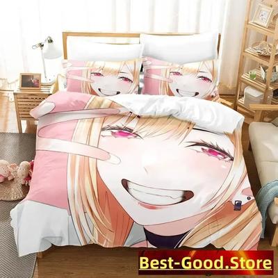 Marin Kitagawa Bedding Set Single Twin Full Queen King Size Bed Set Adult Kid Bedroom Duvetcover Sets Anime Parure De Lit Bed