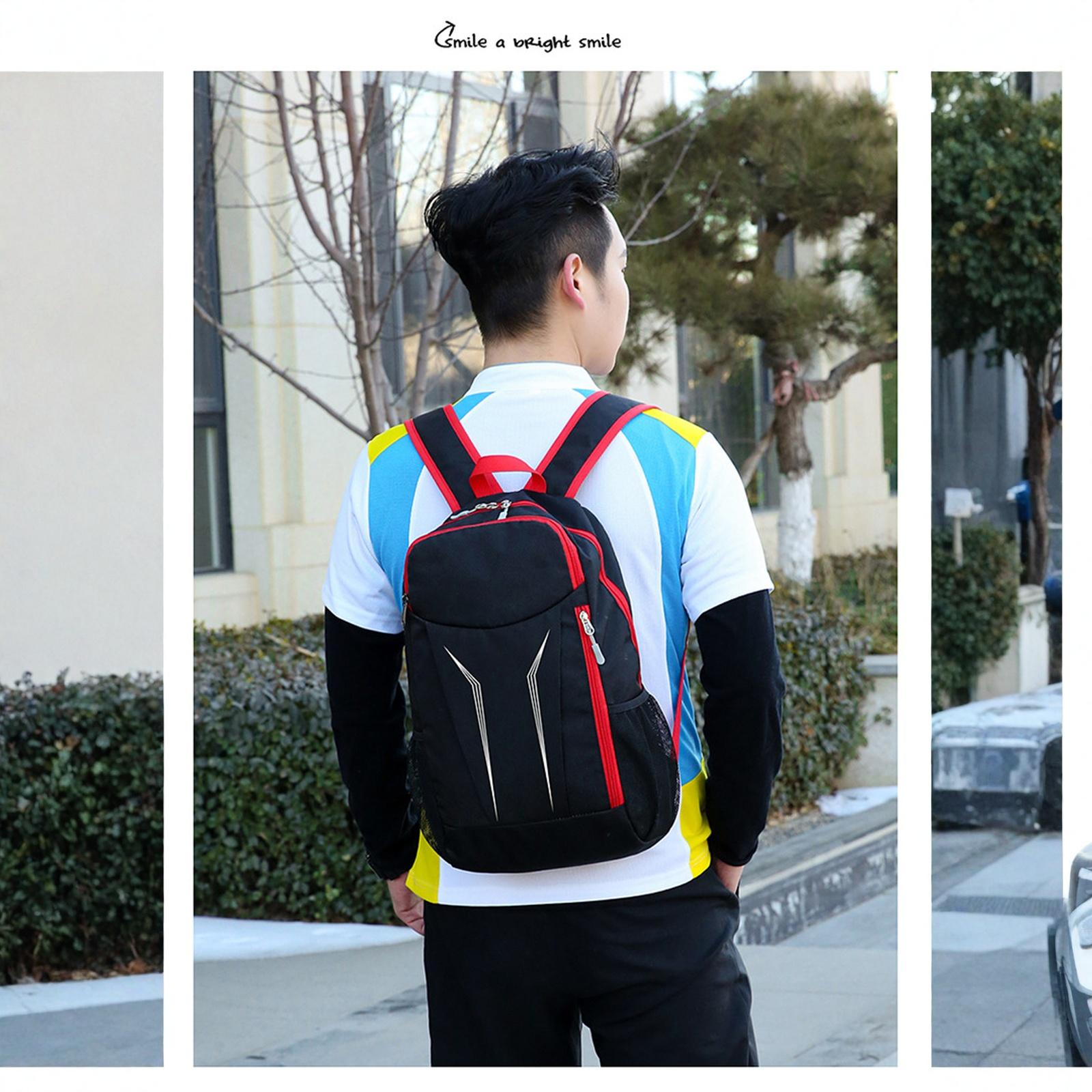 

Outdoor color patchwork backpack folding lightweight hiking cycling waterproof backpack One Size чёрный