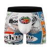Men's Plus Size Graffiti Print Boxer Briefs - European & American Style
