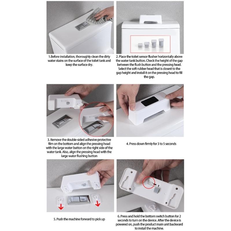 Easy Installs DIY Touchless Toilet Flushers Water Saving Flush for Automatic Flushing & Water Conservation Feature