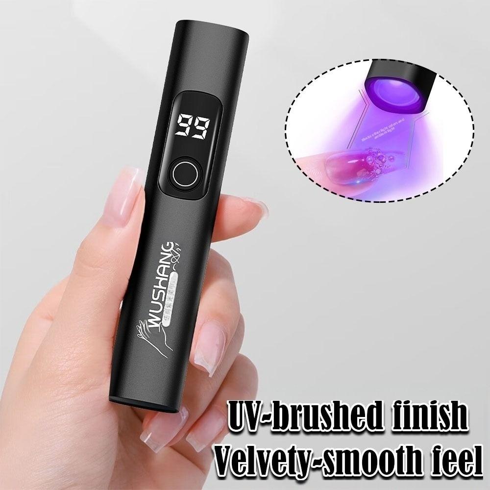 Mini UV Pen-Style Nail Dryer with LED Display Handheld UV Light Fast Curing Gel Nails Gel Polish Drying Lamp Nail Art Tools